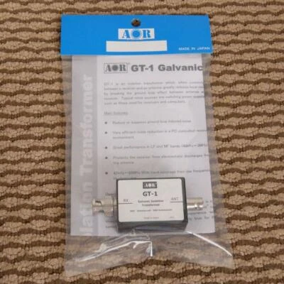 AOR GT-1 Galvanic Isolation Transformer Noise Suppression Silver Japan - Image 1 of 4