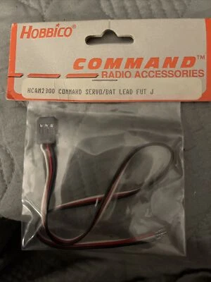 Hobbico HCAM2300  5 piece 12" Male J Plug Futaba Duty Servo Lead New Old Stock - Image 1 of 3