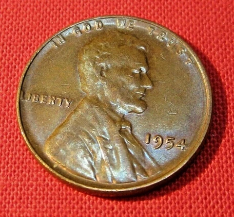 1954 P Lincoln Wheat Cent - G Good to VF Very Fine Cover