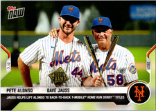 Pete Alonso Dave Jauss 2021 MLB TOPPS NOW # 507 New York Mets Back to Back HR 