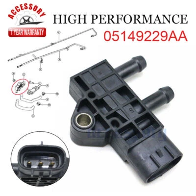 1 x Sensor de presión diferencial diésel Dodge Ram 2500 3500 Pickup 2009-2010 Foto 1 de 4