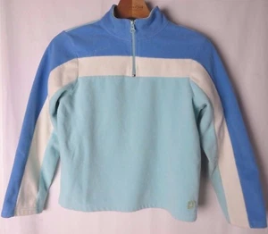 Old Navy Girls 1/4 Zip Pull Over Shirt Blue White Size 10 #5749 - Picture 1 of 3