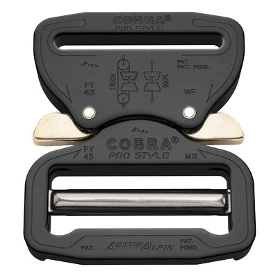 Clip XL fissi AustriAlpin 45 mm maschio Adj femmina fibbia cobra nera - FY45KVF-XL