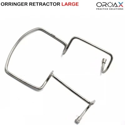 Retractor bucal Orringer de alambre metálico grande para mejillas. Foto 1 de 3