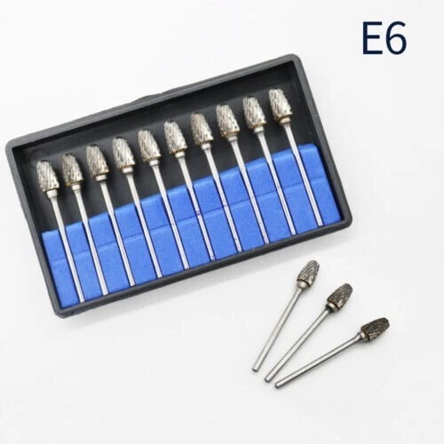 Taladro de fresa acrílico dental HP de carburo de tungsteno 10 piezas cortador grueso vástago de 2,35 mm E6 Foto 1 de 1