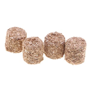 Doll House Miniature Round Hay Bales Set Of 4 Mini Haystack For Doll House Farm - Picture 1 of 15