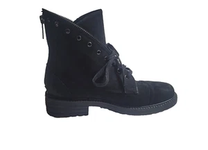 BLONDO Ankle Booties/Boots Waterproof Back Zipper w/Laces Black Suede (Size 8 M) - Imagen 1 de 12