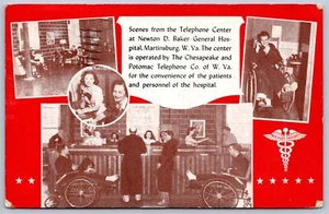 K20/ Martinsburg West Virginia Postcard '45 Baker Hospital Wheelchair 474 - Picture 1 of 4