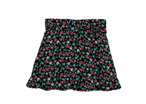 AQUA Girls' Floral Skater Skirt, Black/Teal/Pink, Size L, MSRP $42 - Picture 1 of 1