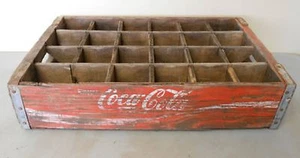 Very Good, Coca-Cola, 60's Twenty Four Bottle Red Carrier Case, White Graphics - Picture 1 of 1