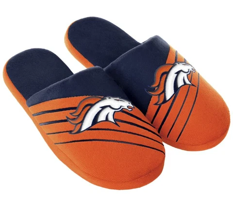 Denver Broncos NFL Mens Slide Slippers Big Logo Cover
