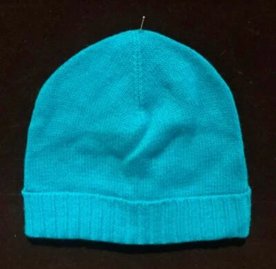 Gorro Charter Club para mujer de lana y cachemir con puños, azul Capri Breeze, O/S Foto 1 de 3
