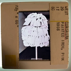 Pietro Consagra "Transparent Pink Iron" 1966 Art 35mm Glass Slide - Imagen 1 de 4