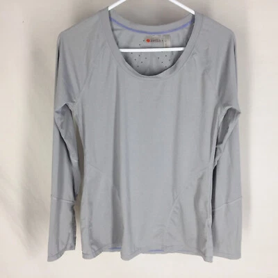 ZELLA Purple Shirt Top Size Medium Long Sleeve Yoga Run Gym Jog Womens Stretch - Image 1 of 4