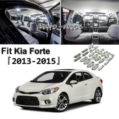 11 ярких белых ламп для Kia Forte K3 2013-2015 комплект светодиодного освещения салона - Изображение 1 из 4