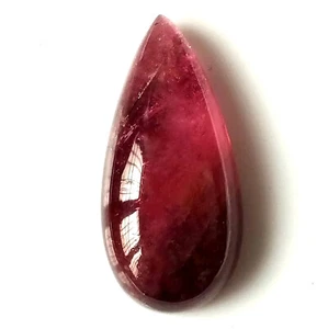 18.00 Carat Natural Bi Color Tourmaline Cabochon 25X12.3 mm Pear Loose Gemstone - Picture 1 of 5