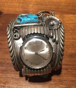 NAVAJO 5 STONE KINGMAN TÜRKIS UHRENARMBAND ORVILLE TSINNIE - Bild 1 von 9