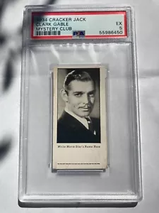    PSA 5 1934 cracker jack Clark Gable mystery club 1/1 Only graded - Picture 1 of 2