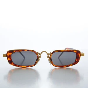 Tortoise Rectangle Vintage Sunglasses - Wiggins - Picture 1 of 3