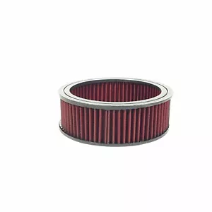 Universal Washable Air Cleaner Element Replacement Filter Flow 6"x6x3" Round Red - Picture 1 of 5