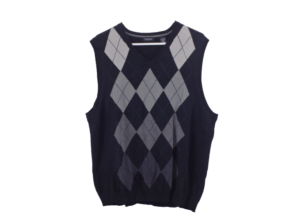 Van Heusen Mens Sweater Vest Large Sleeveless Pullover Argyle - Image 1 of 4