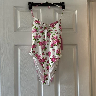 Nuevo con etiquetas Traje de baño Betsey Johnson One Piece Halter/Bandeau Love Always Betsey $128 M Foto 1 de 4