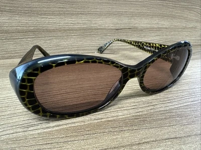 Gafas de sol Jean Lafont negras transparentes con estampado de serpiente ovaladas Francia Bolero 110 Foto 1 de 4