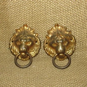 SETH THOMAS Manteluhr Löwenköpfe Seitenschmuck ~ 2er Set - Bild 1 von 4