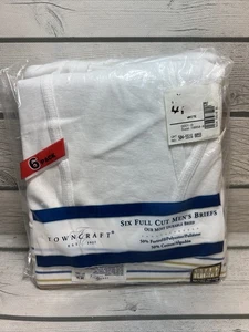 VTG 80's JCPenney Towncraft 4 Pack Men's Full Cut Briefs Size 36 New - Picture 1 of 5