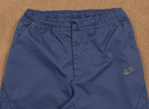 NIKE SPORTSWEAR TECH Mens Navy Blue Unlined Essentials Commuter Pants Large - Picture 1 of 10
