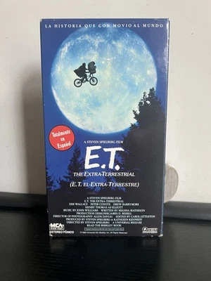 E.T. The Extra Terrestrial Movie VHS (1988) Green Flap Cassette Spanish Espanol - Image 1 of 4
