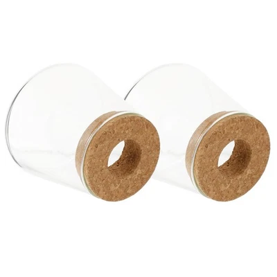  2 Pcs Übertopf Glas Blumentöpfe Glasbehälter Für Pflanzen Glass Pots for Plants - Bild 1 von 4