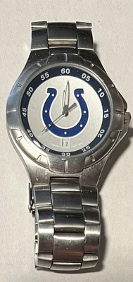 Relógio masculino NFL Football Indianapolis Colts Game Time aço inoxidável tom prata - Imagem 1 de 4