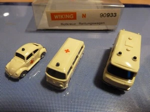 3X Rotes Kreuz, VW Käfer, VW Bus, MB 406 1:160 Wiking 90933 in OVP wie NEU - Bild 1 von 6