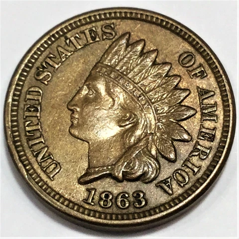 1863 Indian Head Penny Beautiful High Grade Coin Rare Date Cover