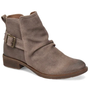 NUEVO Botín de Gamuza Sofft Brookdale Hebilla/Fruncido/Crebilla Trasera EE. UU. 7,5 Gris Claro Taupe - Imagen 1 de 21