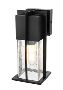 Wall Sconce Light Fixture Outdoor Seedy Glass Exterior Porch Walkway Patio 11.5" - Picture 1 of 11