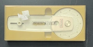 Vintage Sears Kenmore Button Holer Attachment Gauge Guide With Case - Picture 1 of 9