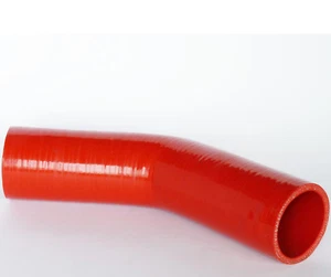 45 Grad, Silikonbogen ID 40mm Silikonschlauch Bogen LLK Turbo Schlauch - ROT - Bild 1 von 6