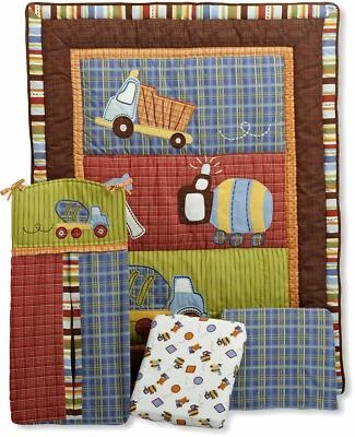 4-Pc Cocalo CoCo & Company Road Work Boy's Nursery Crib Set Construction Trucks - Image 1 of 2