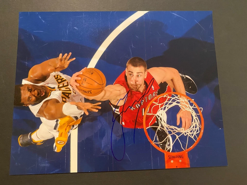 Jonas Valanciunas Signed 11x14 Photo Auto Toronto Raptors NBA Autograph COA - Image 1 of 1