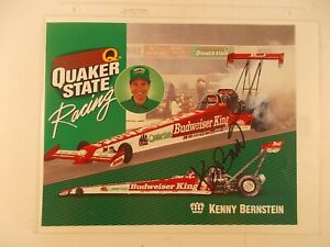 SIGNED Kenny Bernstein Quaker State Racing NHRA Dragster Hero Card