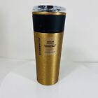 Starbucks Collectible Gold Tumbler Stainless Steel Coffee Tea Marble Black New