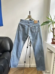 Levi's 501 Vintage Denim Blue Jeans W36L34 Made In USA - Picture 1 of 7
