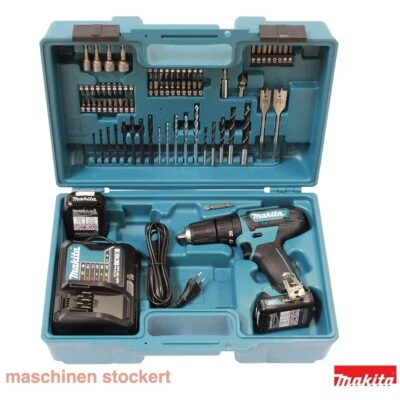 Makita HP333DSAX1 Akku-Schlagbohrschrauber 2x 2,0 Ah, Koffer, Bit-Set, Ladegerät - Bild 1 von 3