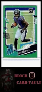 2023 Donruss Optic #210 Zay Flowers Green Hyper - Picture 1 of 2