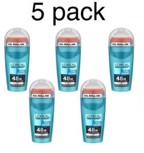 5 x LOREAL MEN EXPERT COOL POWER deodorante roll on 1,7 fl. oz / 50 ml - Foto 1 di 2