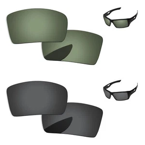 Schwarz & Grau Grün Polarisierte Ersatzgläser für Oakley Augenklappe 1&2 - Bild 1 von 6