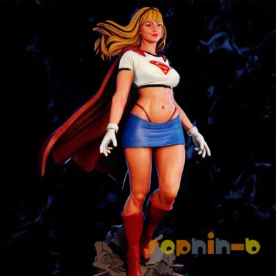 Sexy Supergirl Super Man Resin Model Kit Unpainted 3d Print Statue Figure - Image 1 of 4