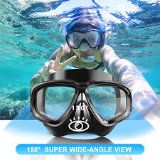 180Â° View Tempered Snorkel Goggles Diving Mask Scuba Anti-Fog Glass Goggles